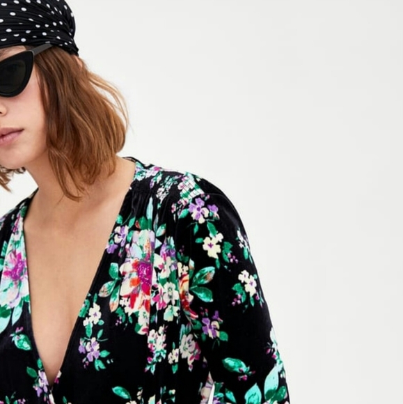 New! Zara Floral Dress With Flowers Zara Dress - Picture 6 of 7
